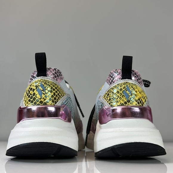 Skechers Rovina Jungle Vibes White Faux Leather Chunky Dad Sneakers Size 7 - Picture 6 of 15